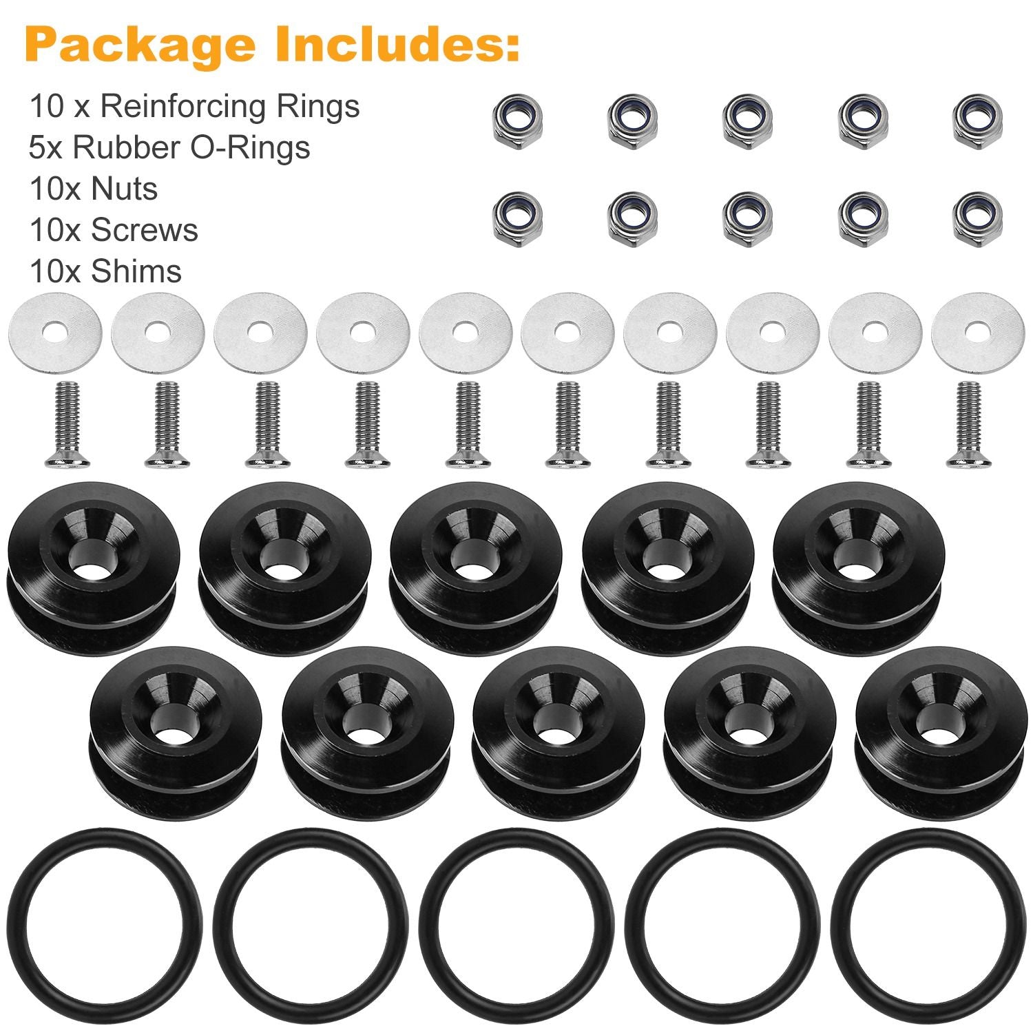 5SET CAR RELEASE CEPAT Bumper Fasteners Depan Bumper Bumper Holders Trunk Fender Hatch Lids Kit