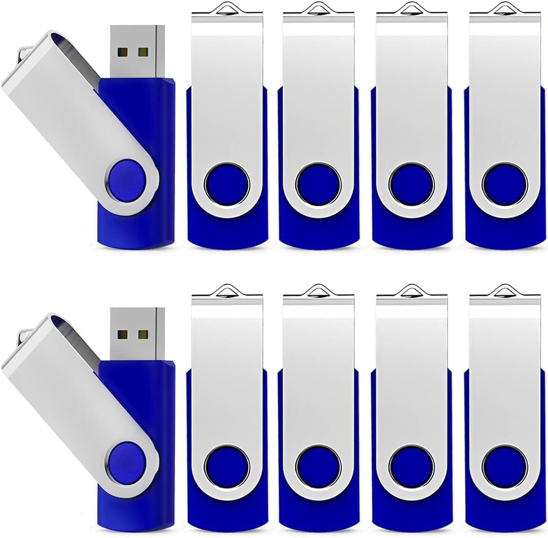 USB Flash Drive 32Gb Thumb Drive 10 Pack 32 GB Flash Drives Bulk USB Jump Drive Memory Stick Data Storage Pen Drive, Blue