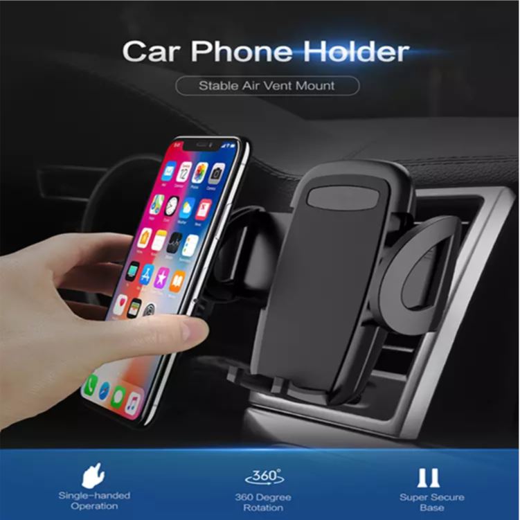 Bil Air Vent Mount Mount Cell Phone Mount Holder Justerbar vagga