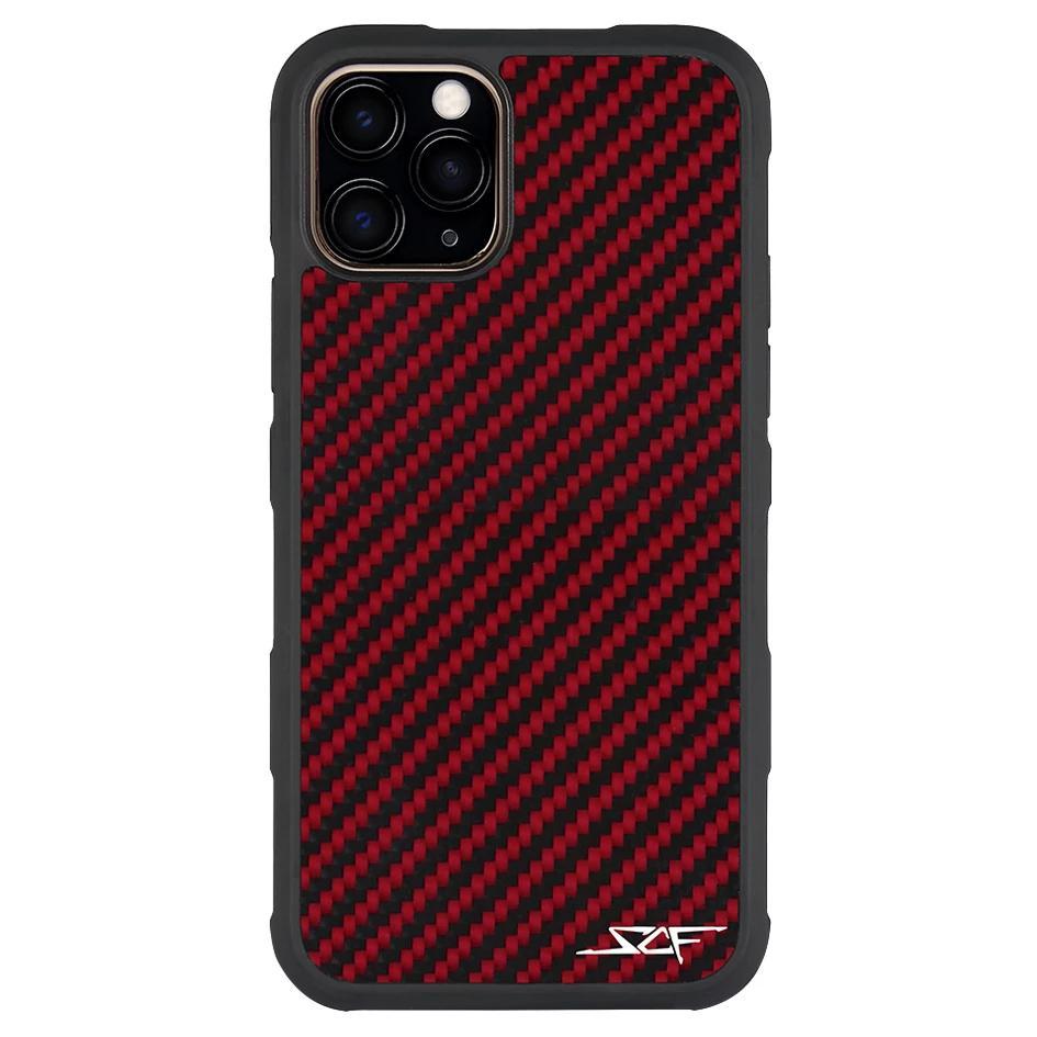 iPhone 11 Pro Max Red Carbon Fiber Case | Seri Armor