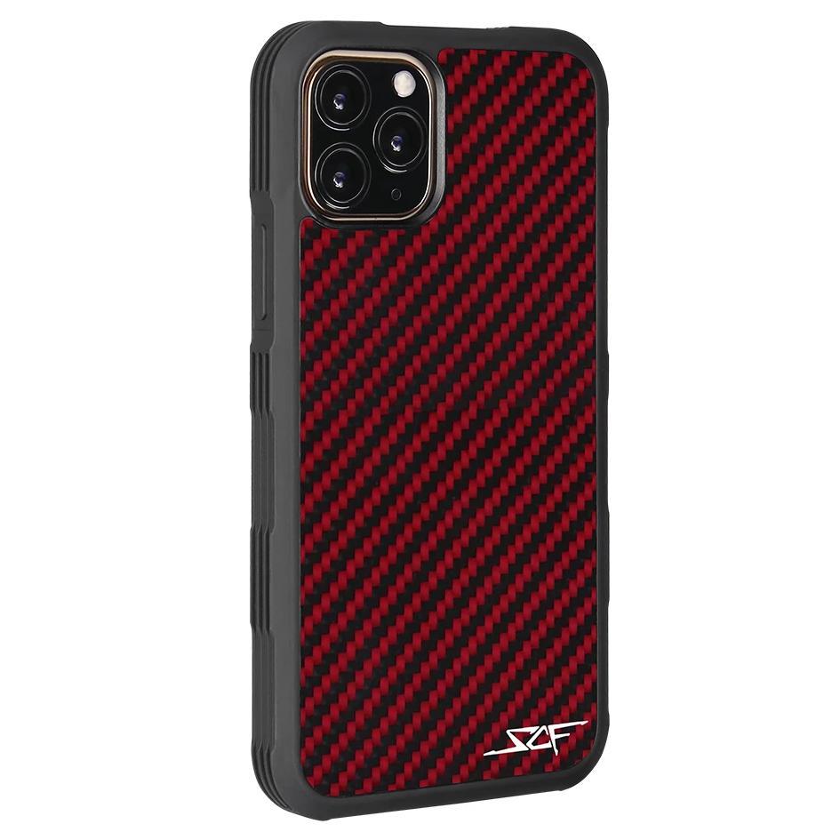 iPhone 11 Pro Max Red Carbon Fiber Case | Seri Armor